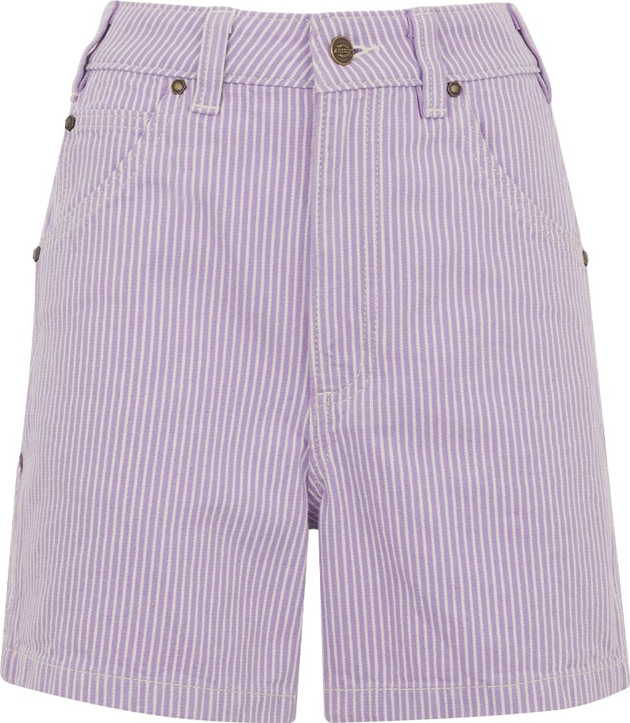 DICKIES Kalhoty 'Hickory' pastelová fialová / bílá