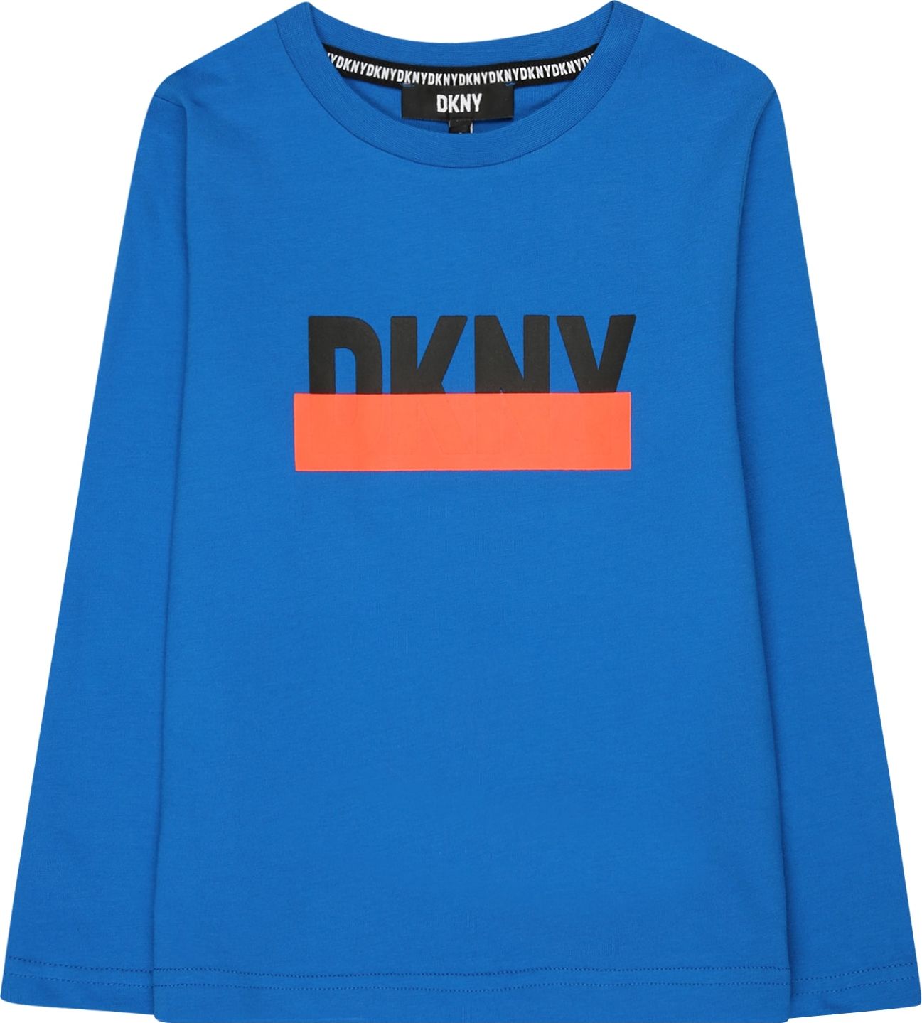 DKNY Tričko světlemodrá / oranžová / černá