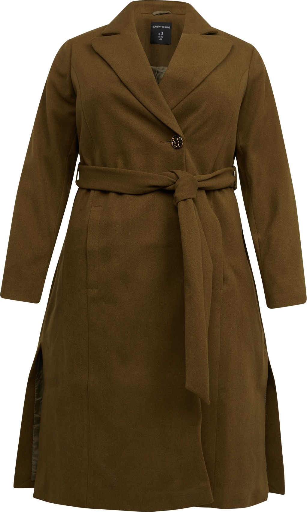 Dorothy Perkins Curve Přechodný kabát khaki