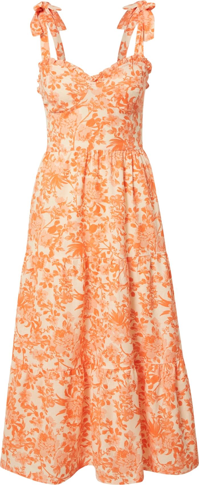 Dorothy Perkins Letní šaty béžová / oranžová / broskvová