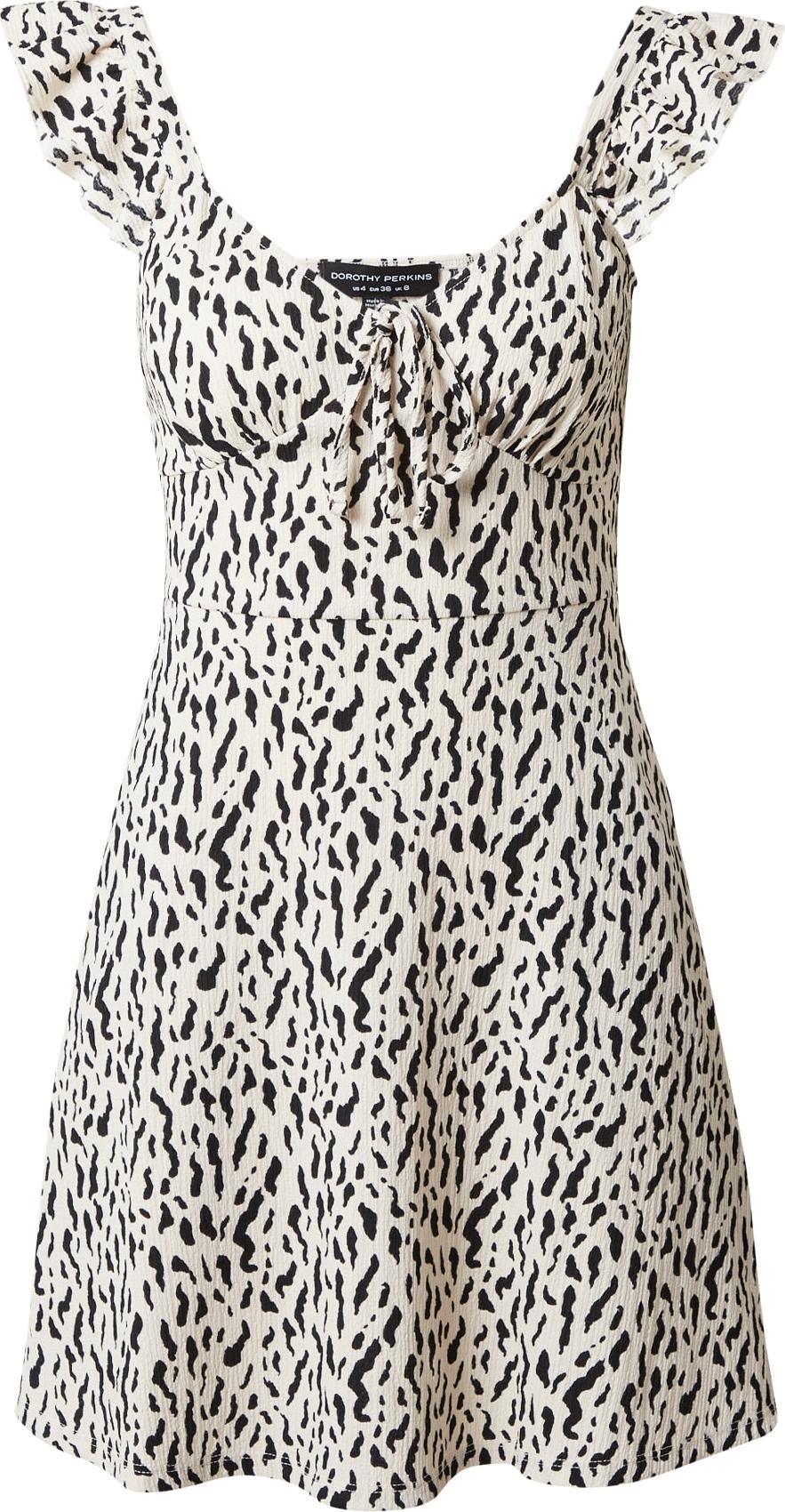 Dorothy Perkins Šaty černá / offwhite