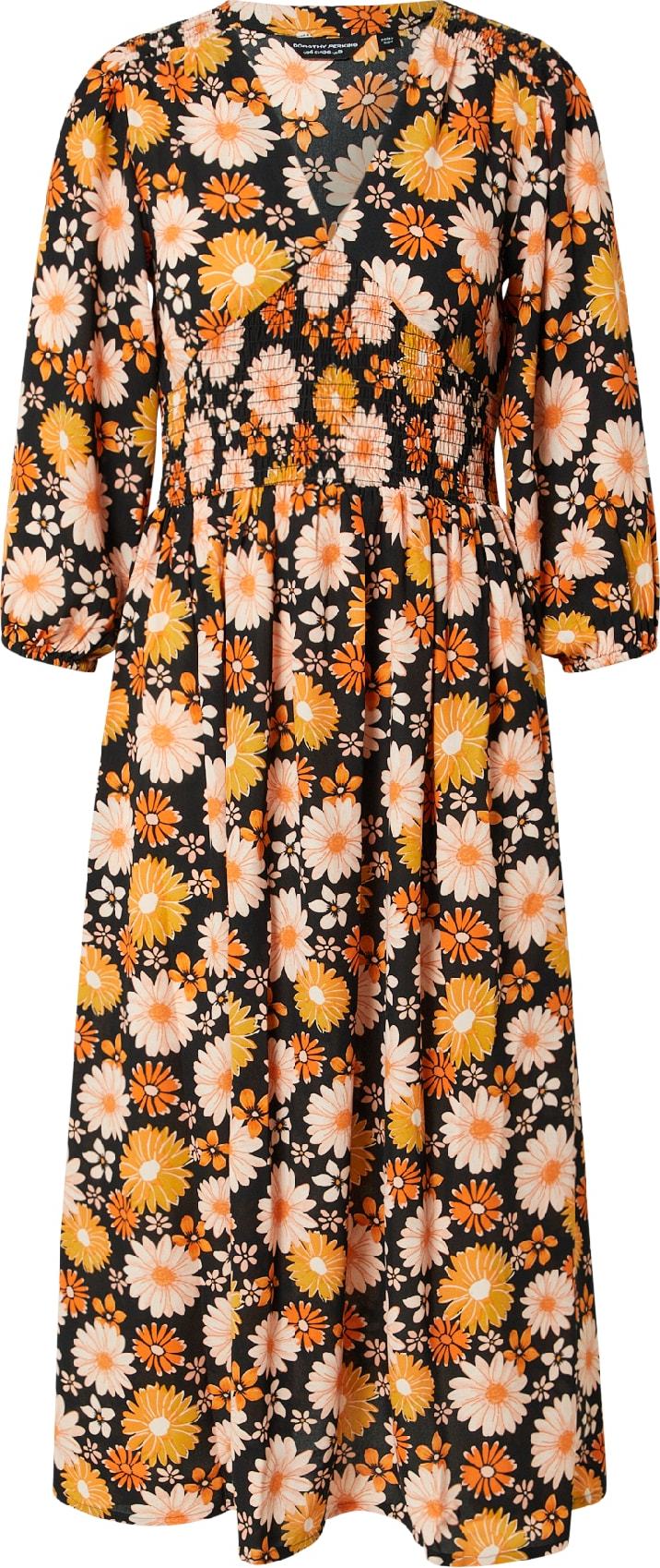 Dorothy Perkins Šaty oranžová / růžová / černá / bílá