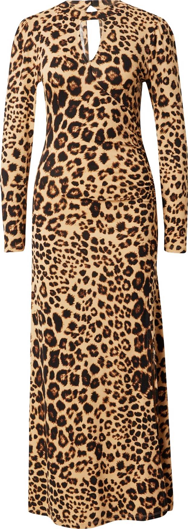 Dorothy Perkins Šaty světle hnědá / černá