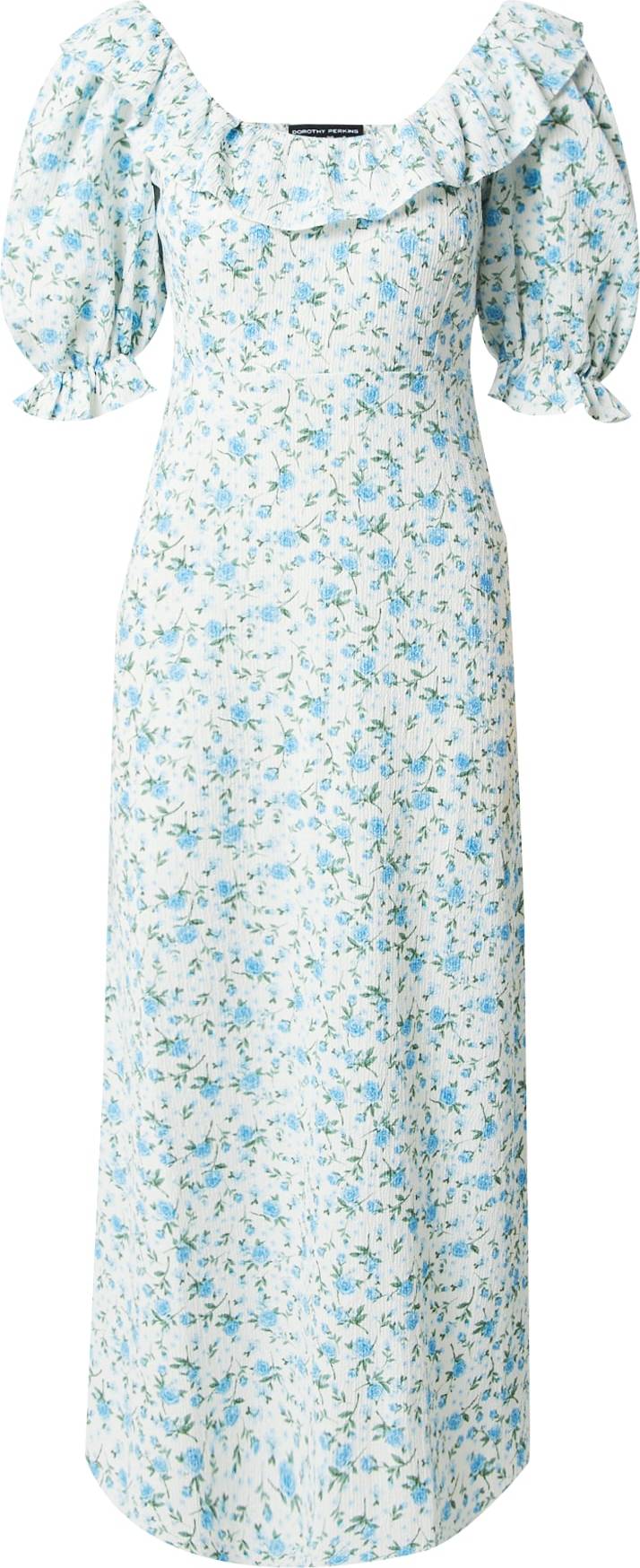 Dorothy Perkins Šaty světlemodrá / trávově zelená / bílá