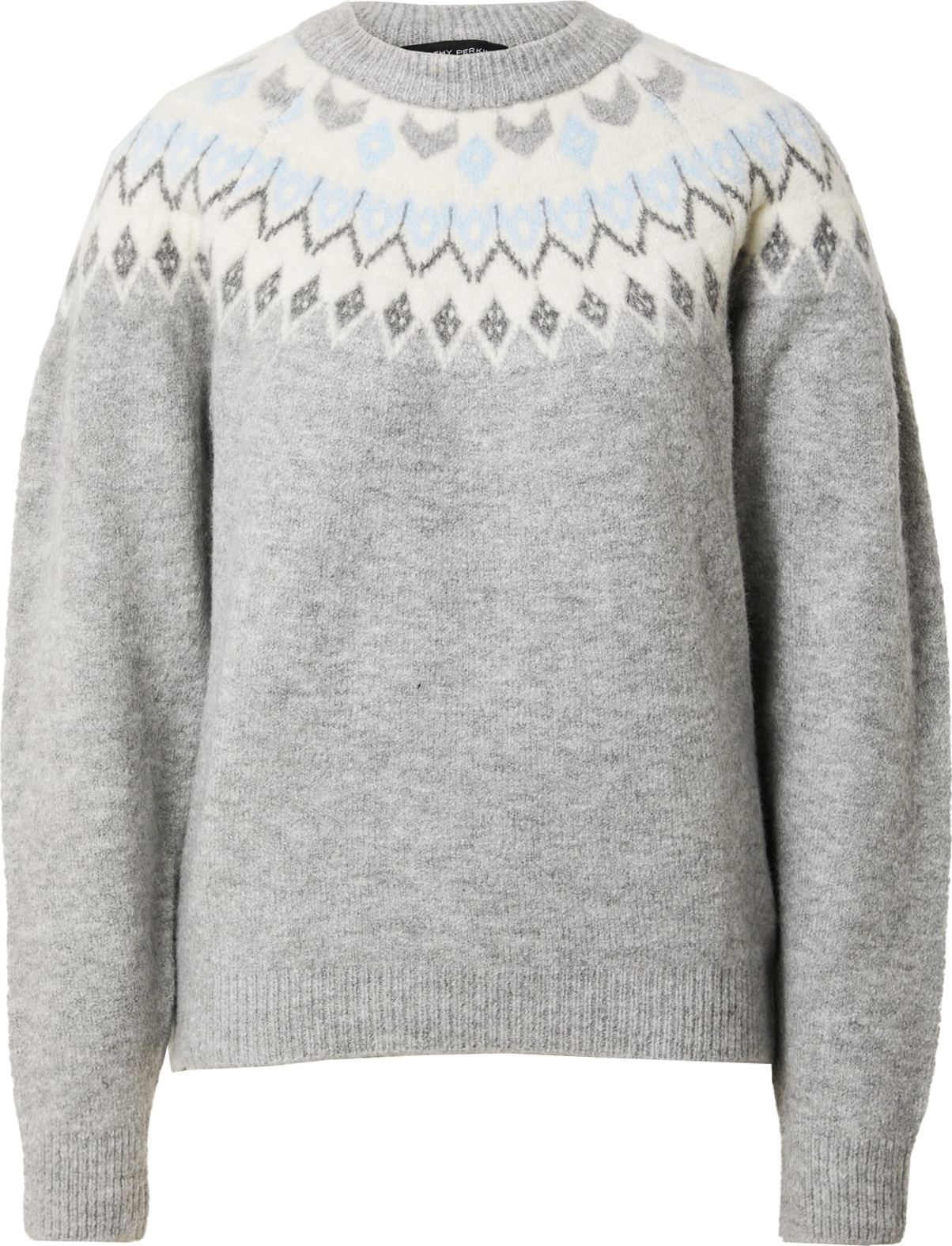Dorothy Perkins Svetr krémová / světlemodrá / šedý melír