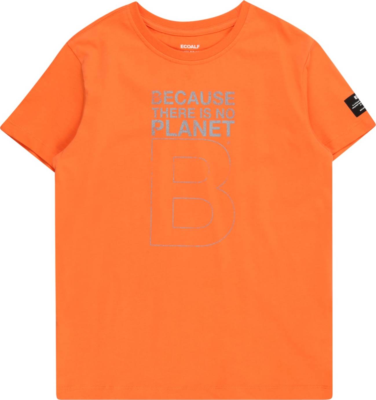 ECOALF Tričko 'GREAT' šedá / oranžová