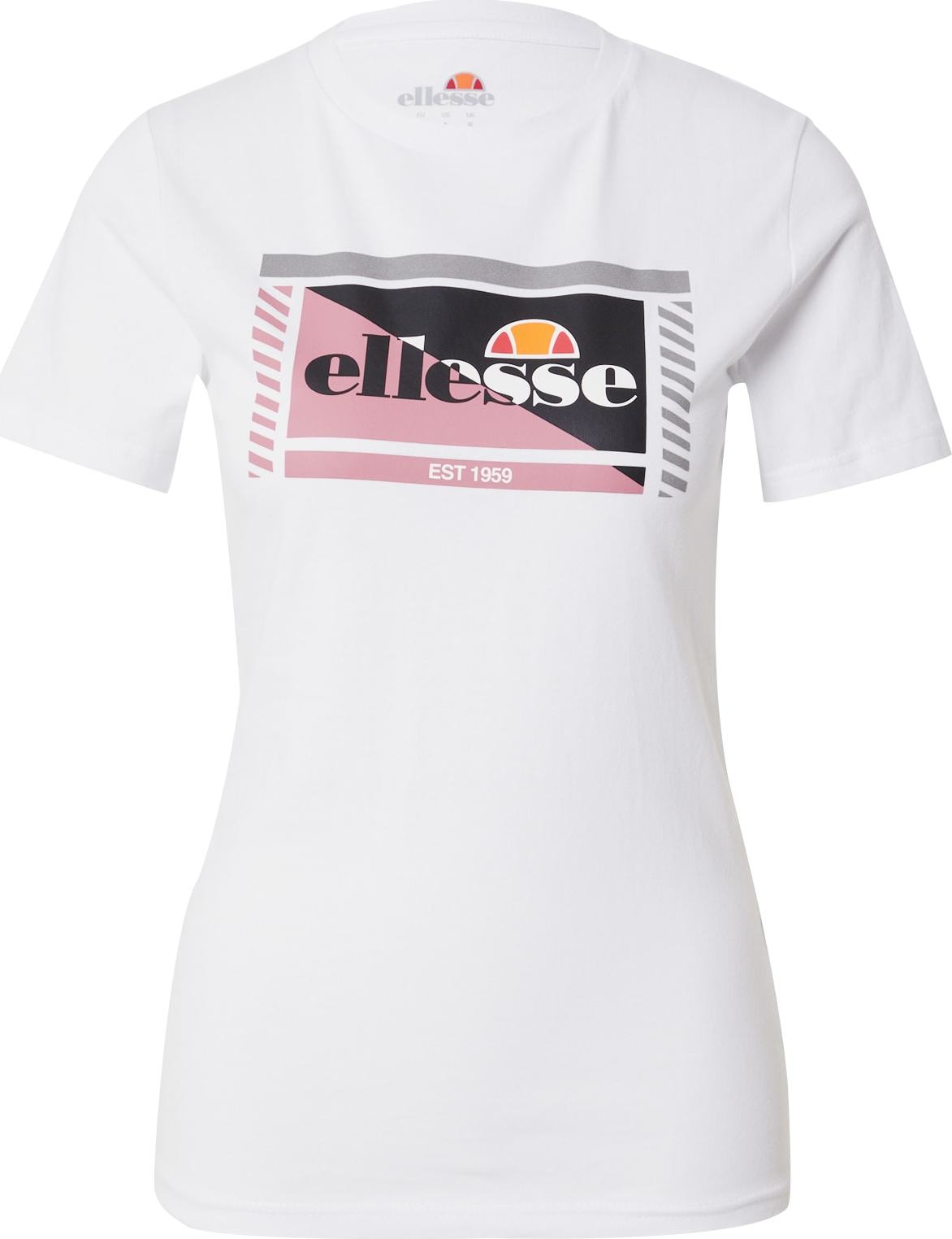 ELLESSE Funkční tričko 'Ruby' šedá / růžová / černá / bílá