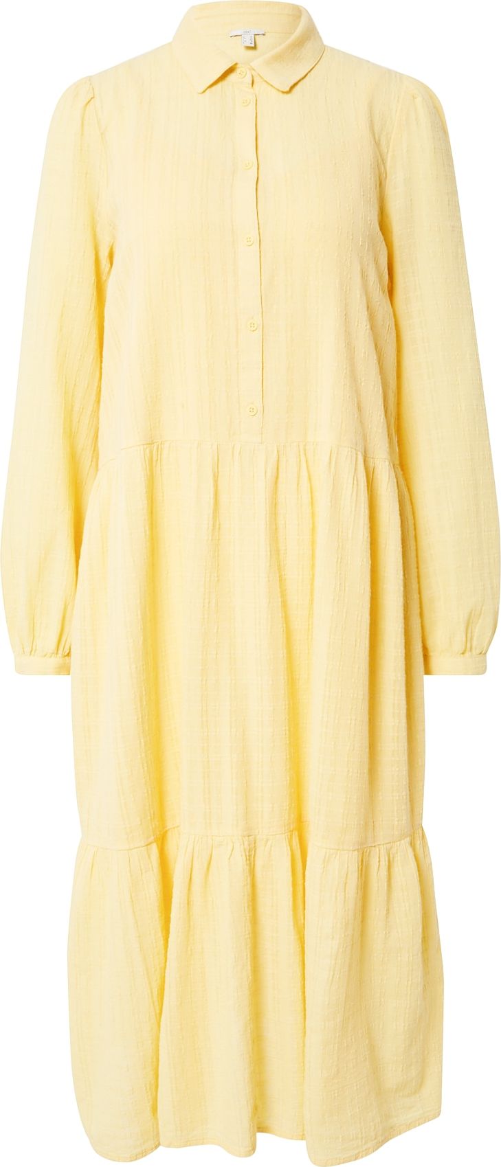 ESPRIT Košilové šaty světle žlutá