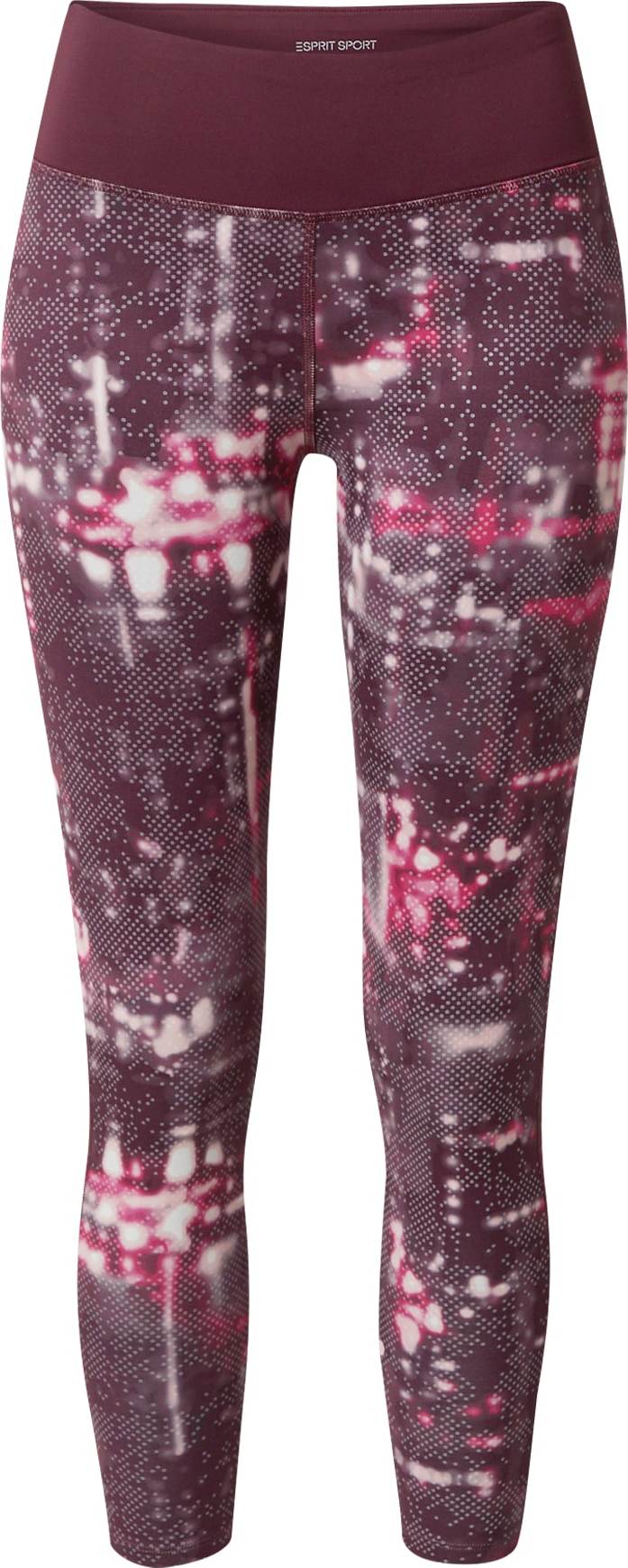 ESPRIT SPORT Sportovní kalhoty pink / bordó / bílá