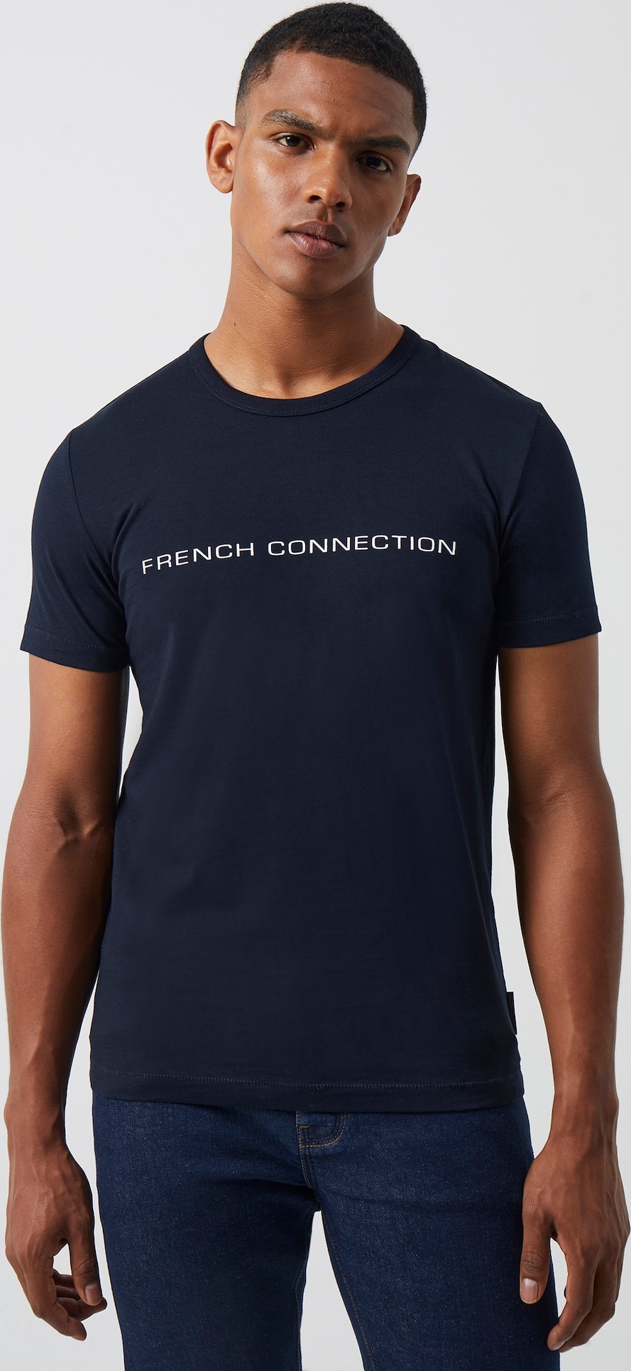 FRENCH CONNECTION Tričko námořnická modř / bílá