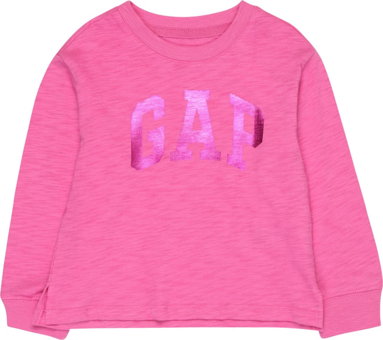 GAP Tričko fuchsiová / růžový melír