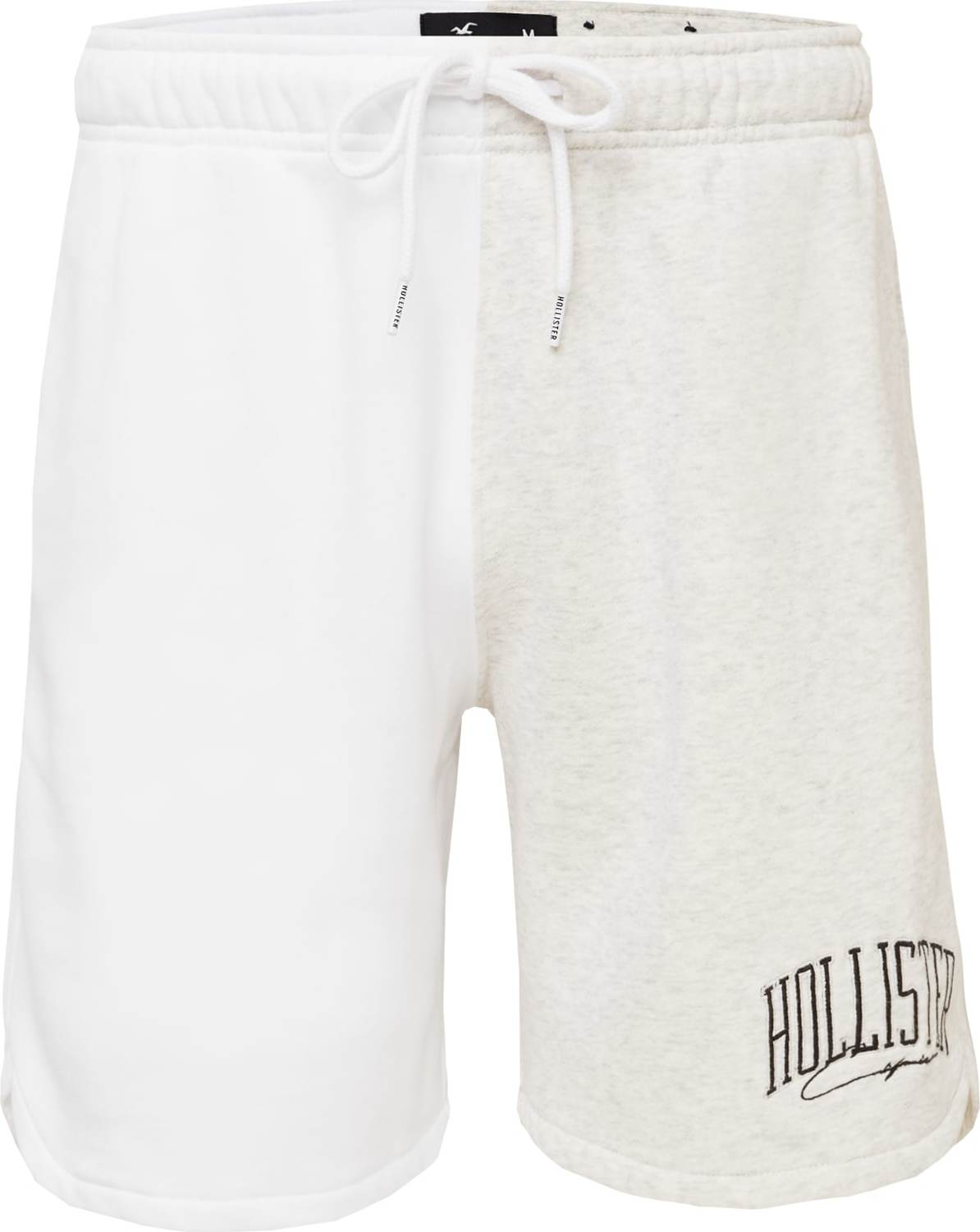 HOLLISTER Kalhoty šedá / černá / bílá