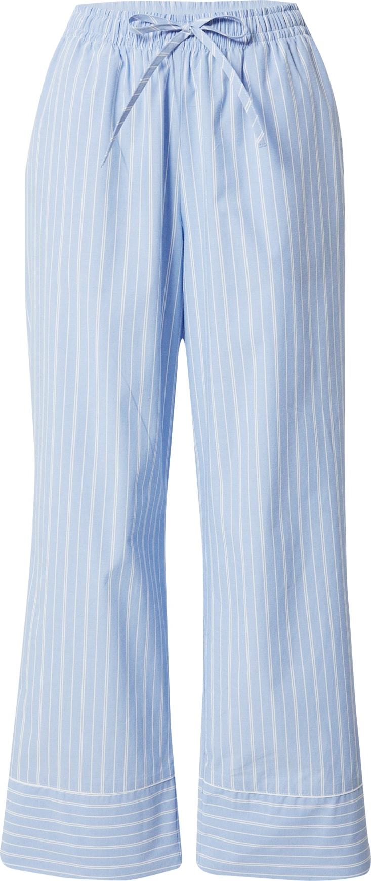Hunkemöller Pyžamové kalhoty kouřově modrá / bílá