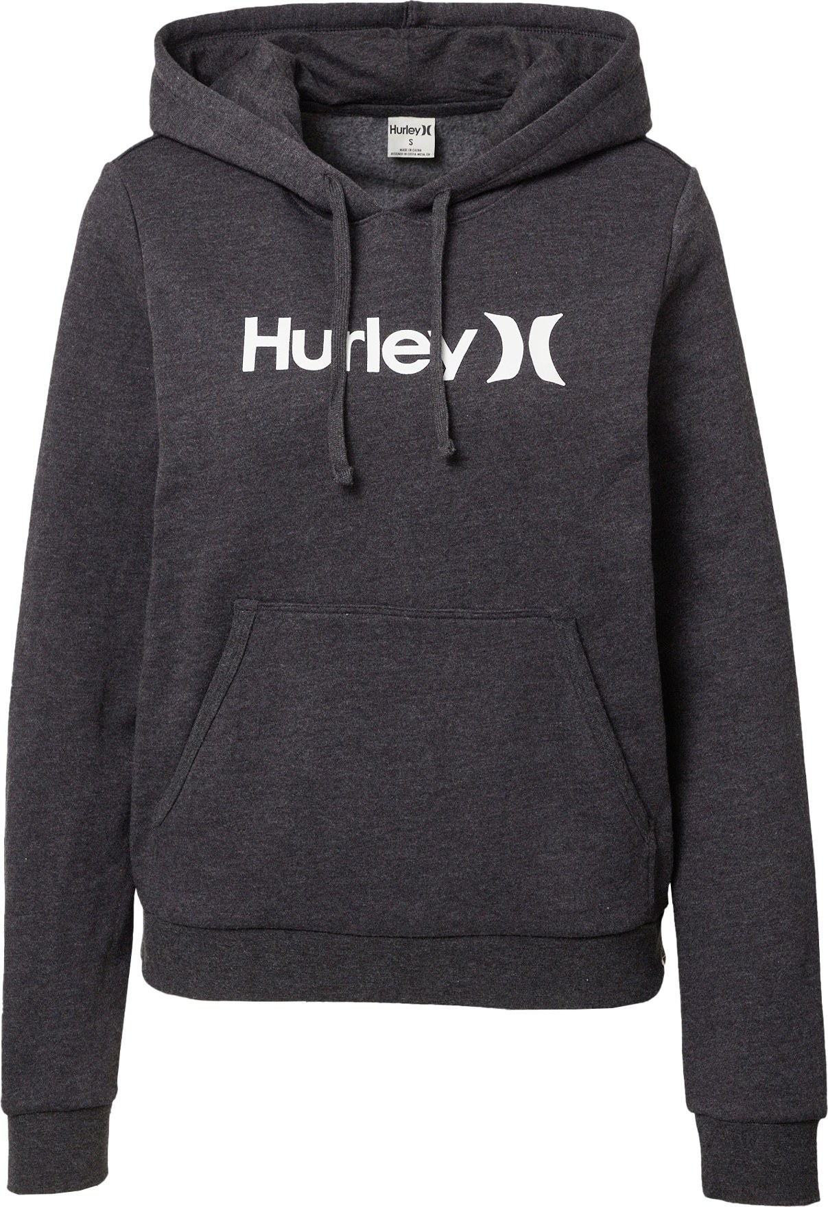 Hurley Sportovní mikina černá / bílá