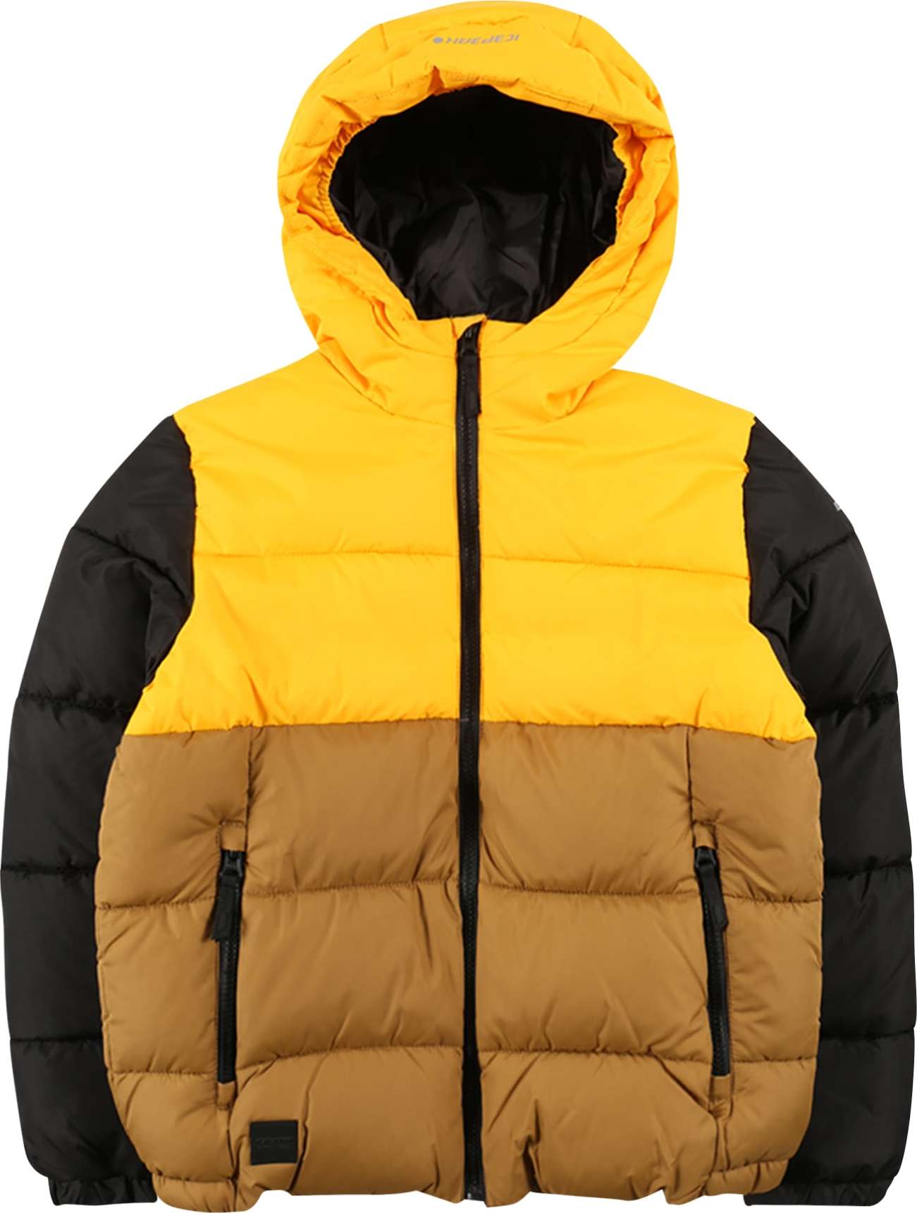 ICEPEAK Outdoorová bunda 'Kirkman' velbloudí / limone / černá