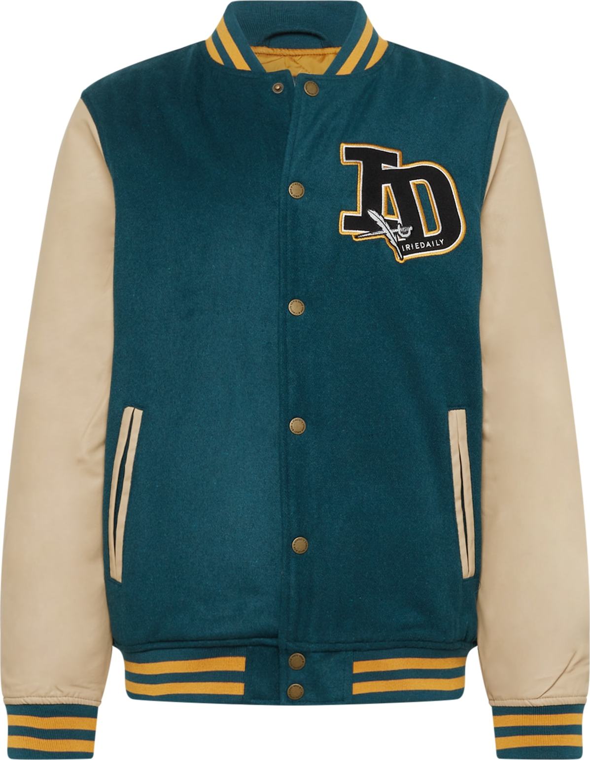 Iriedaily Zimní bunda 'Varsity' zelená