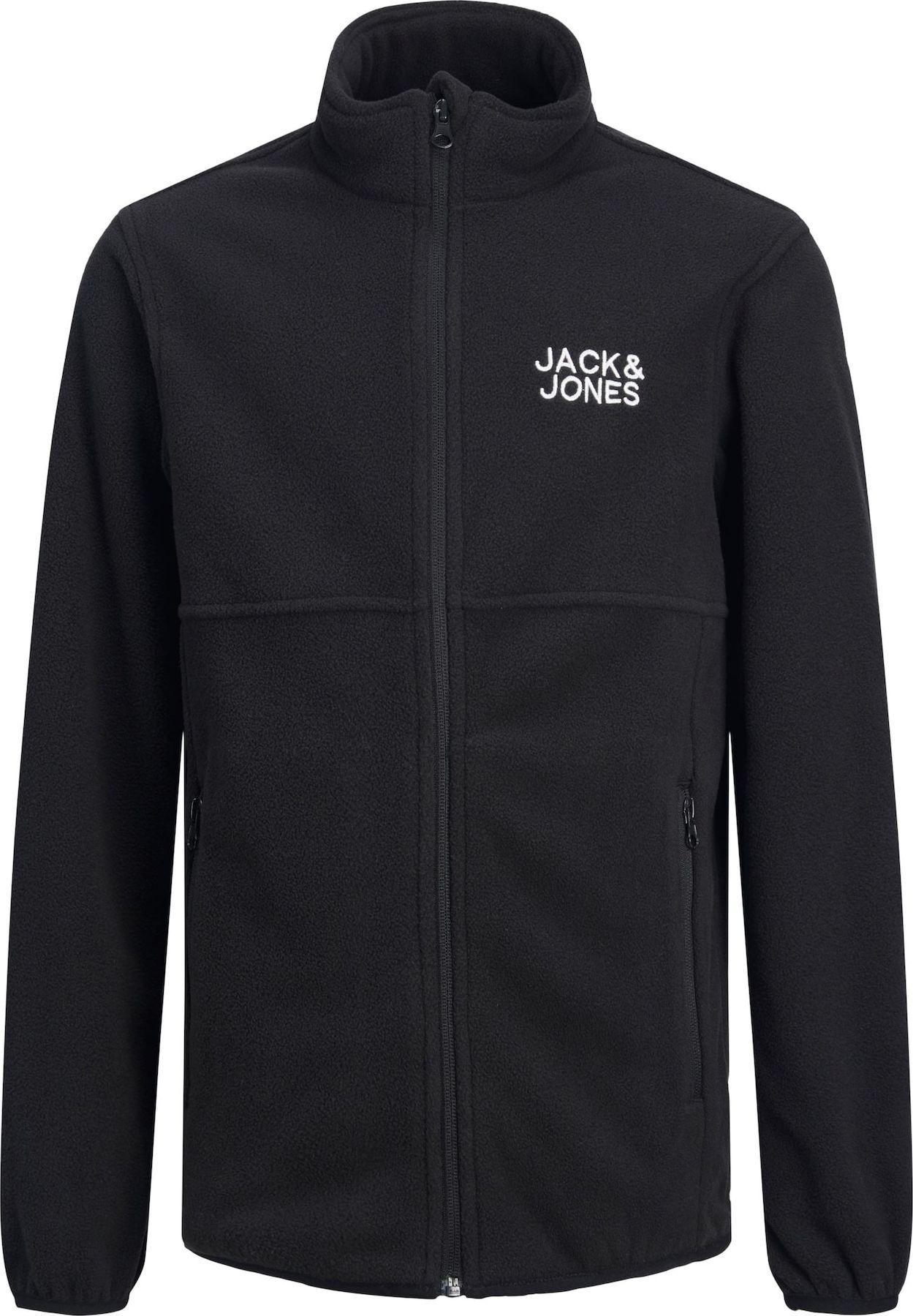 Jack & Jones Junior Fleecová mikina 'Hype' černá / bílá