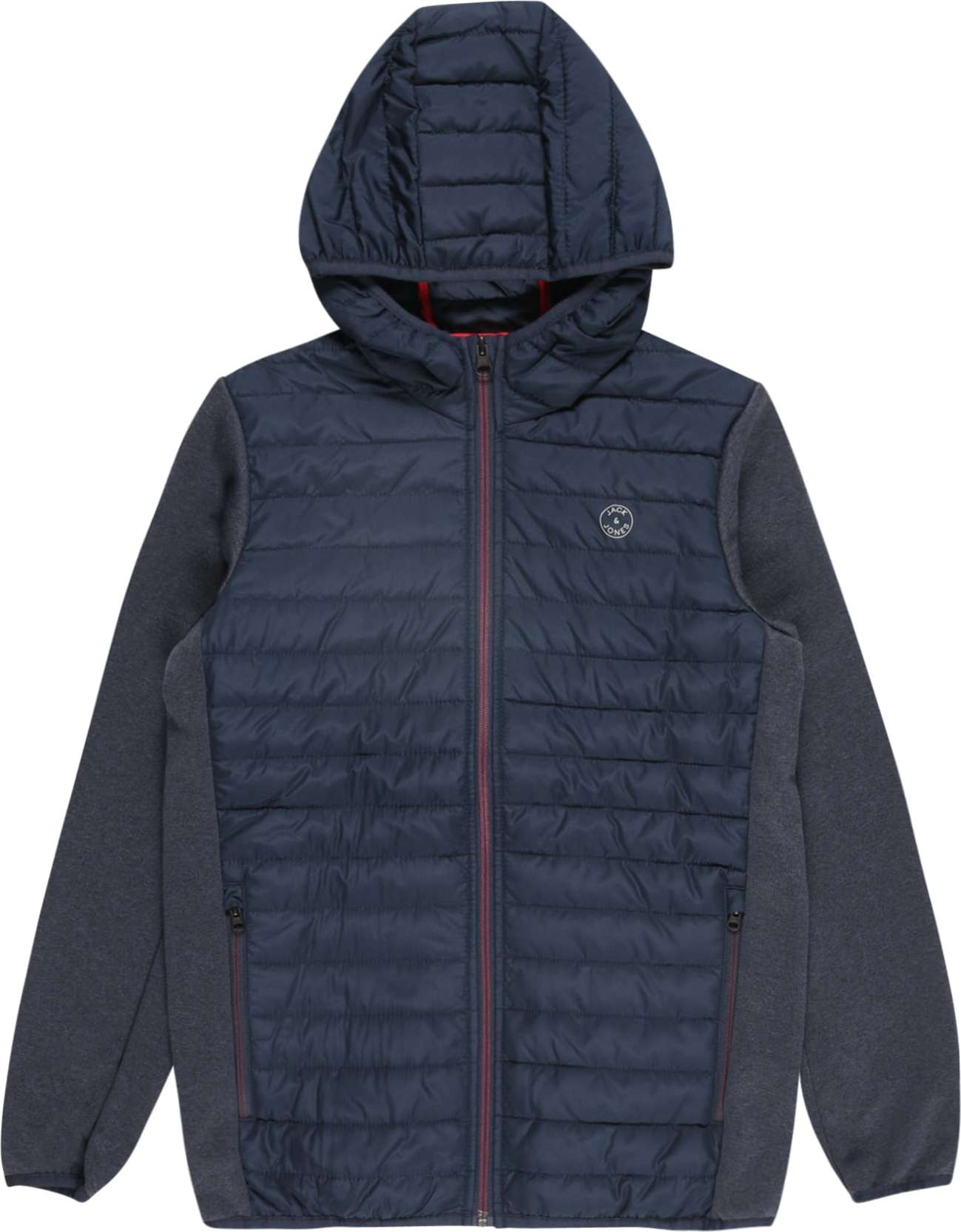 Jack & Jones Junior Přechodná bunda námořnická modř / červená / bílá