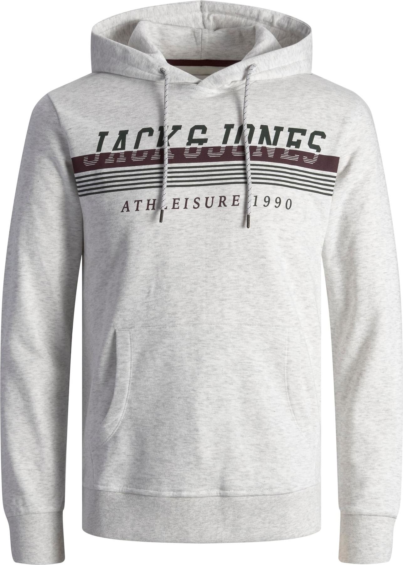 JACK & JONES Mikina 'IRON' rezavě hnědá / černá / bílý melír