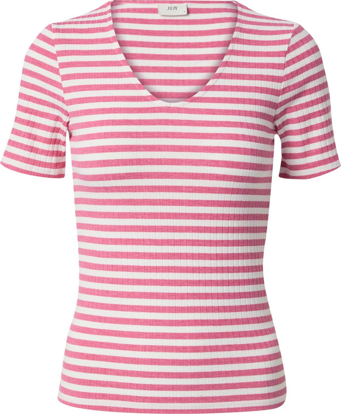 JDY Tričko 'FRANSISKA' pink / bílá