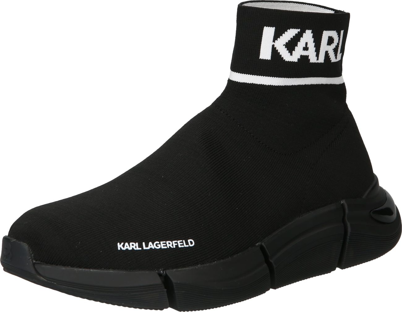 Karl Lagerfeld Slip on boty černá / bílá