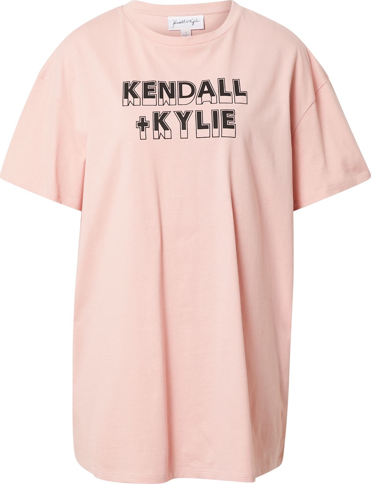 KENDALL + KYLIE Tričko růžová / černá