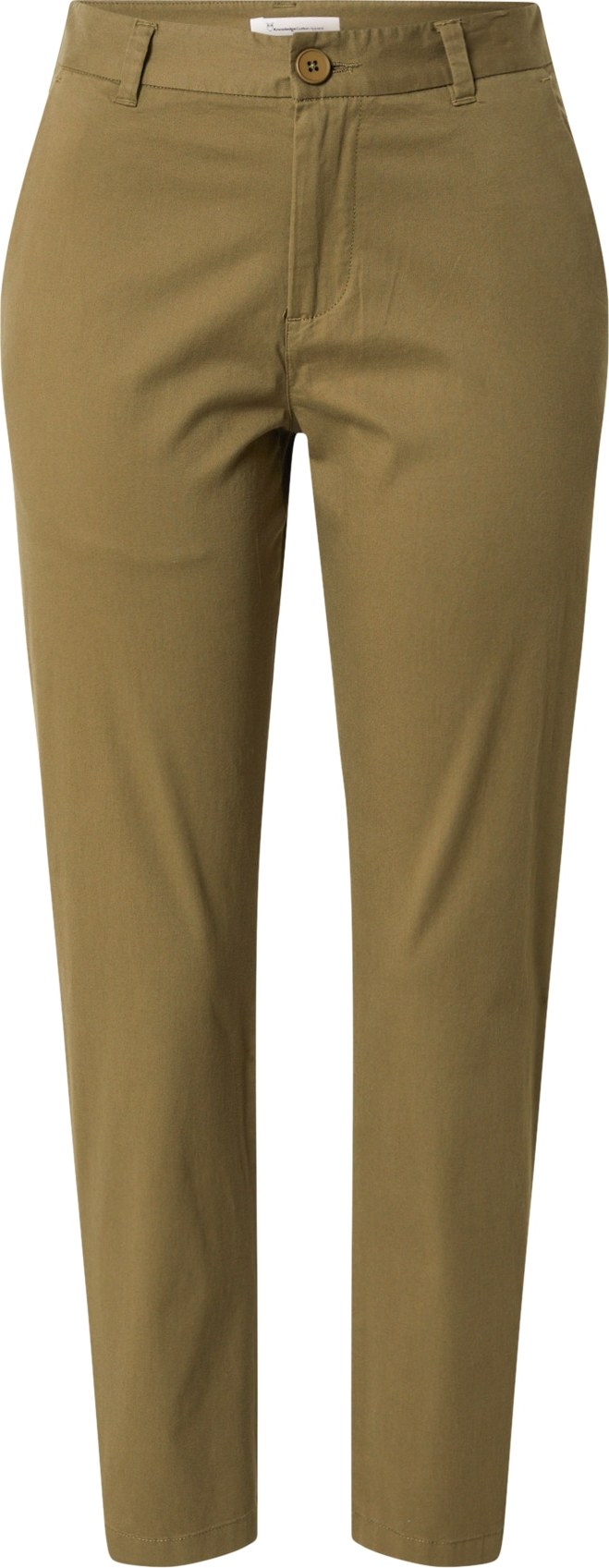 KnowledgeCotton Apparel Chino kalhoty 'WILLOW' olivová