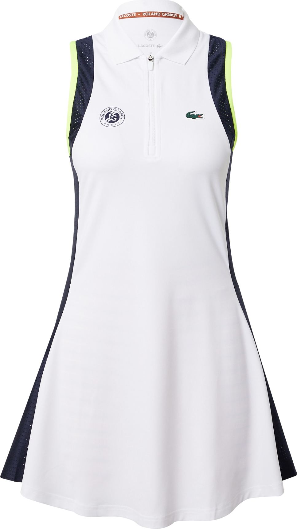 Lacoste Sport Sportovní šaty béžová / noční modrá / svítivě zelená / bílá