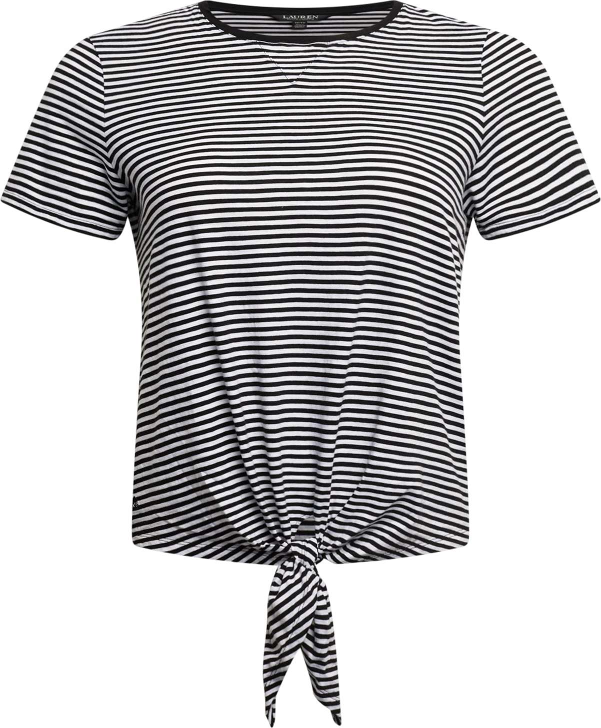 Lauren Ralph Lauren Plus Tričko černá / bílá