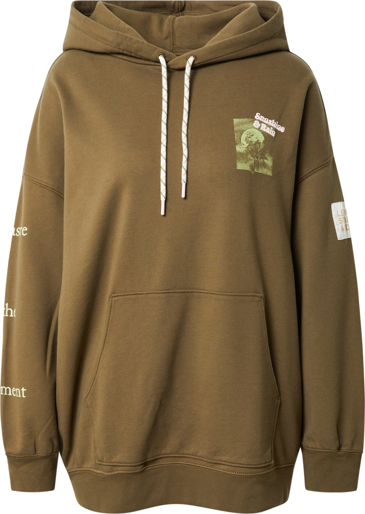 LEVI'S Mikina 'GRAPHIC ORON HOODIE GREENS' olivová / světle zelená