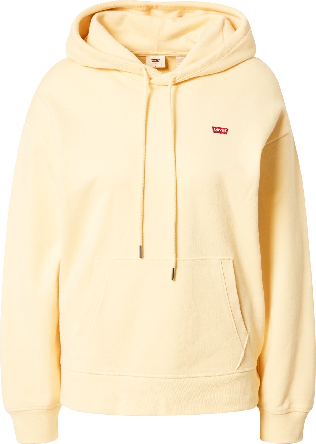 LEVI'S Mikina 'STANDARD HOODIE NEUTRALS' světle žlutá / červená