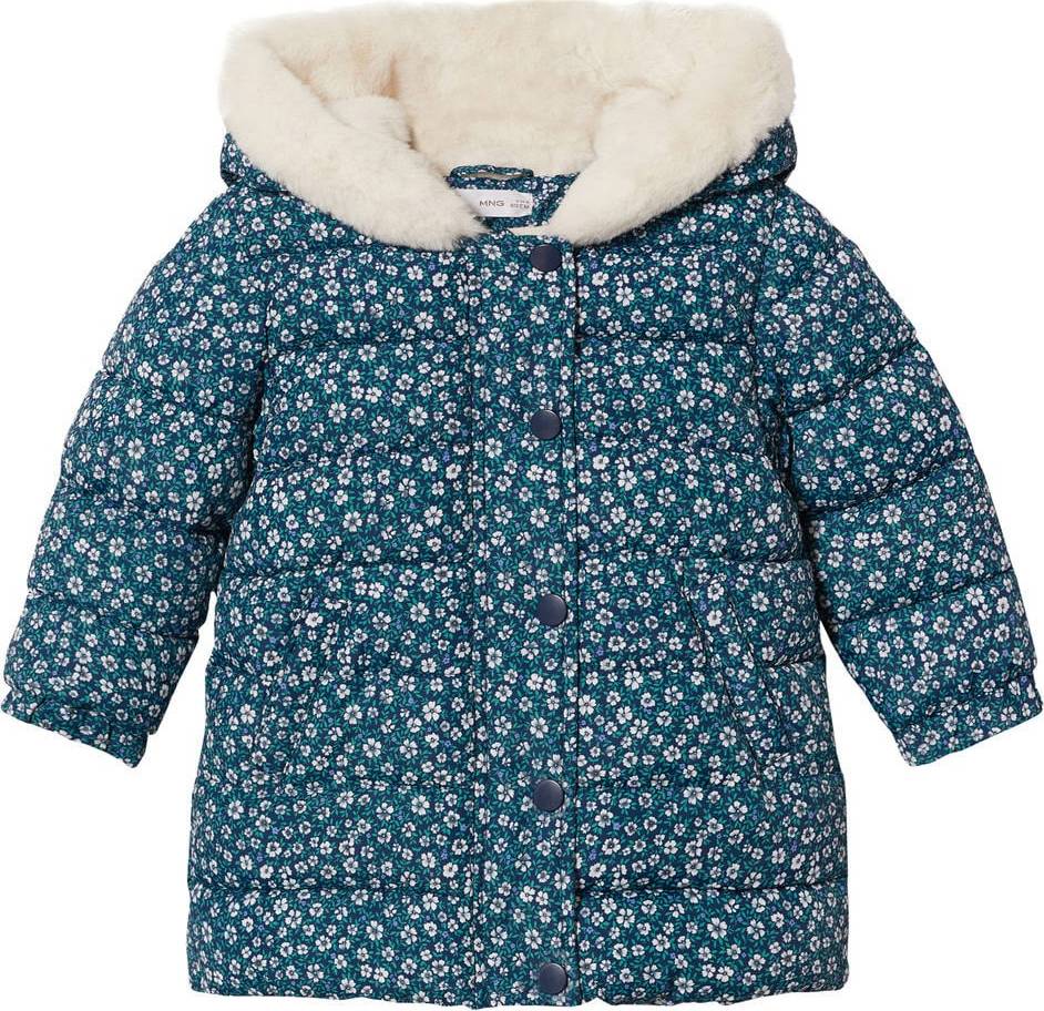 MANGO KIDS Kabát 'Julong3' námořnická modř / zelená / fialová / offwhite