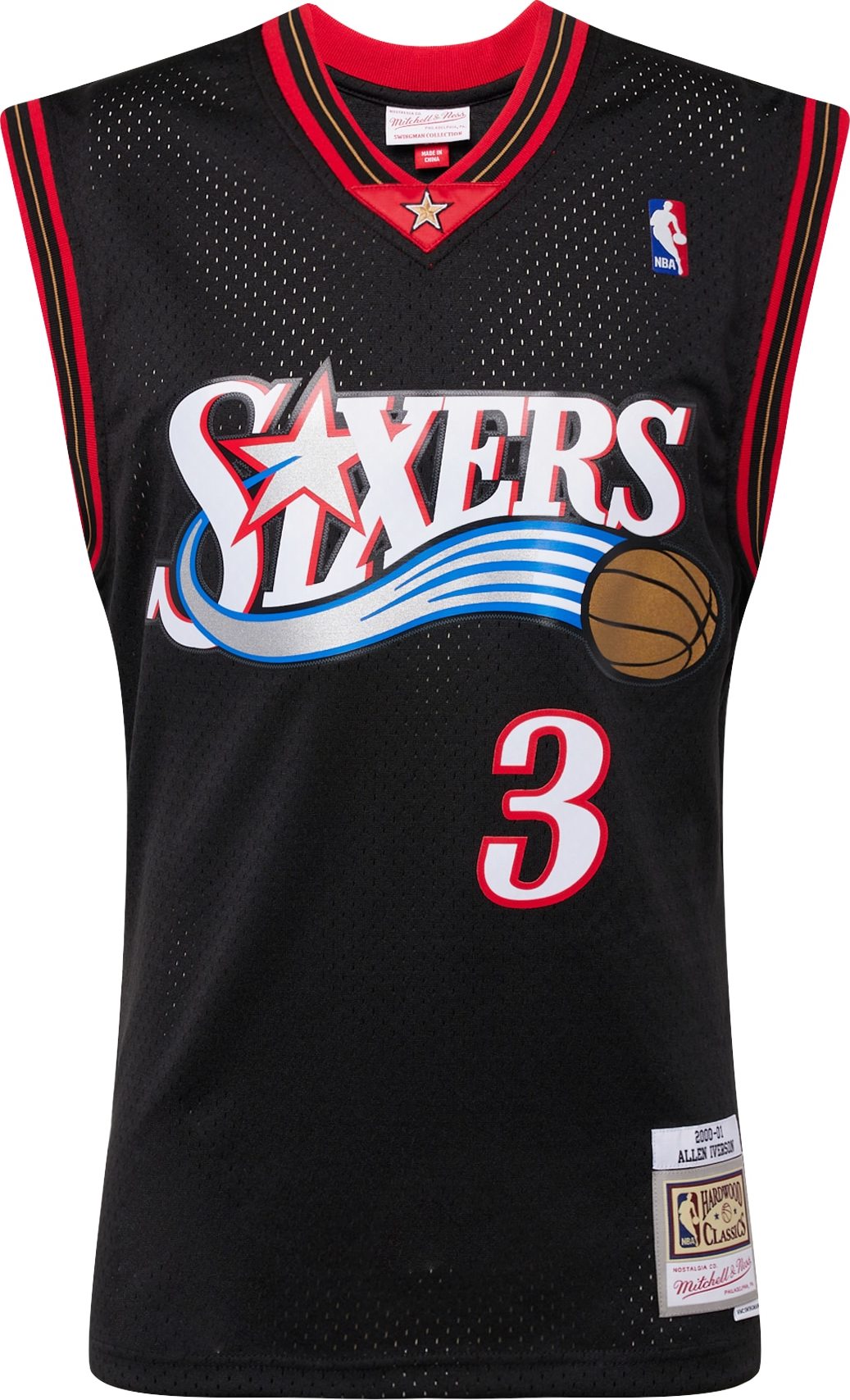 Mitchell & Ness Tričko 'Philadelphia 76ers Allen Iverson' modrá / červená / černá / bílá