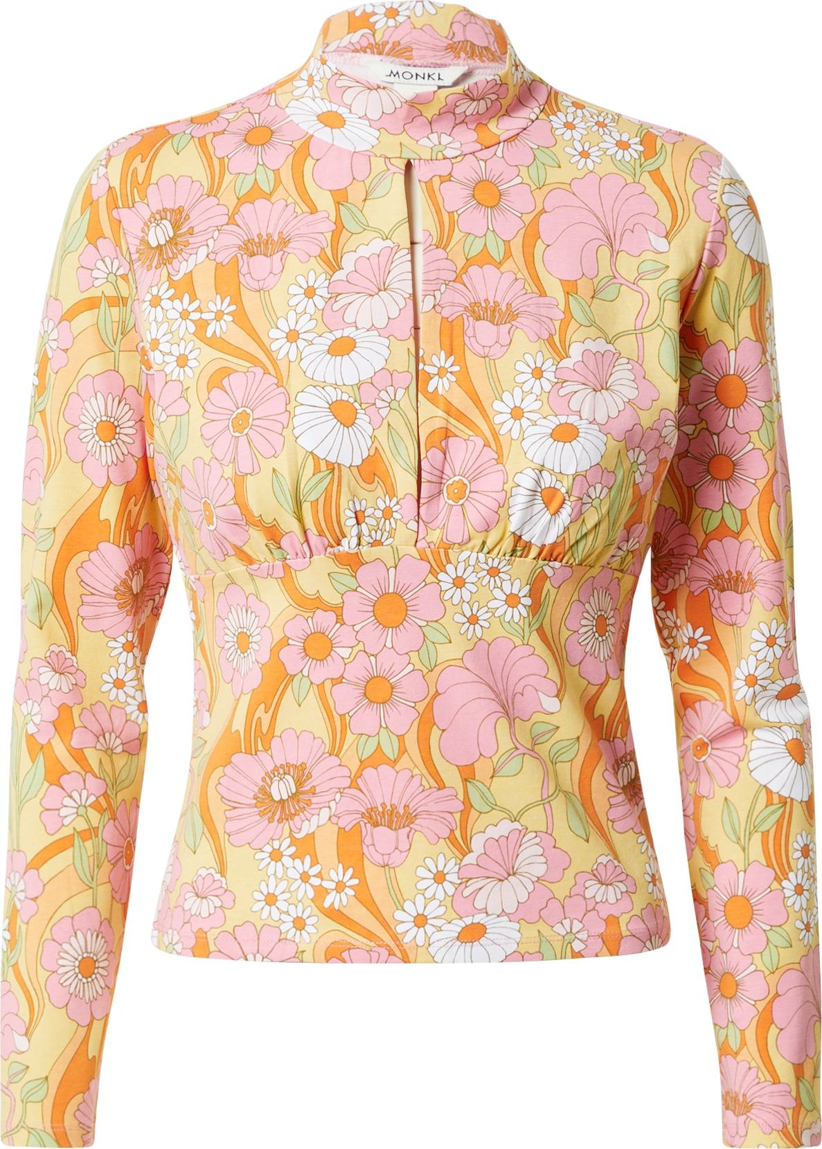 Monki Tričko žlutá / světle zelená / oranžová / pink / bílá