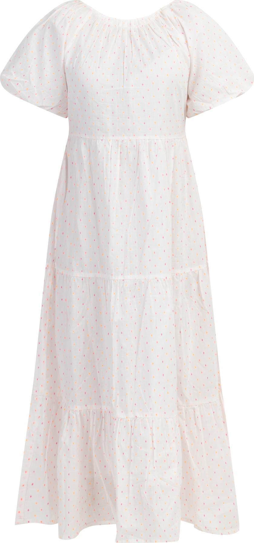 MYMO Šaty svítivě oranžová / pink / jasně červená / bílá