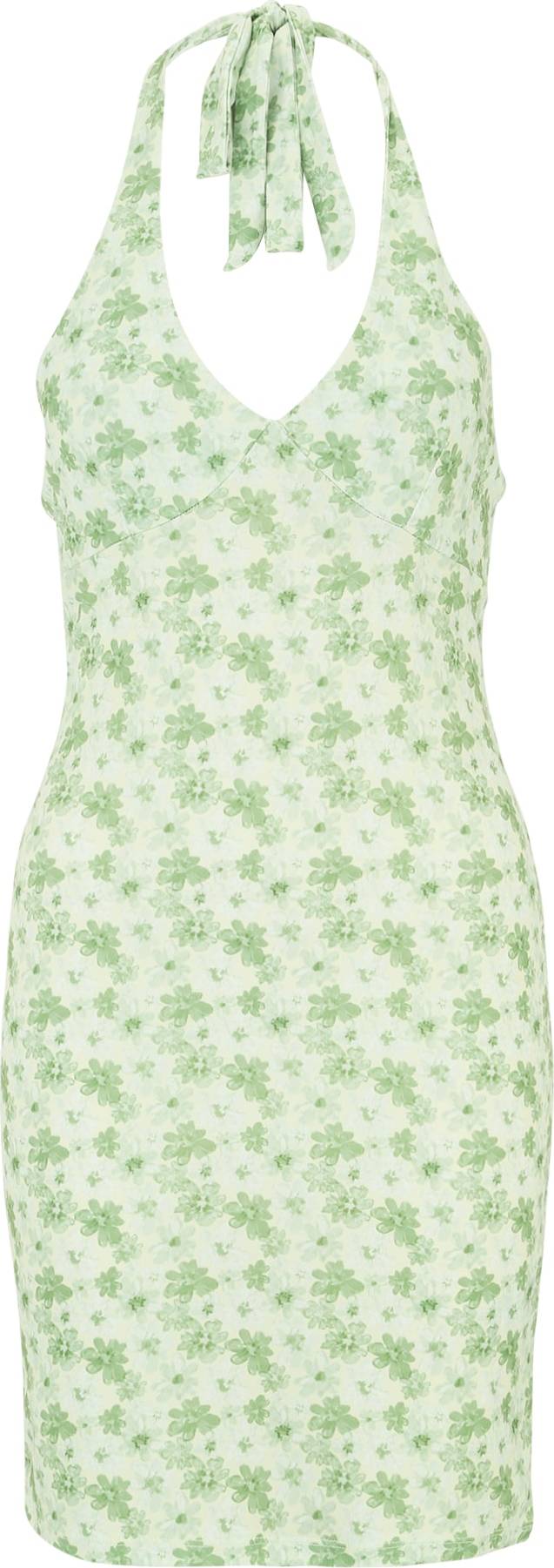 NA-KD Letní šaty pastelově zelená / světle zelená