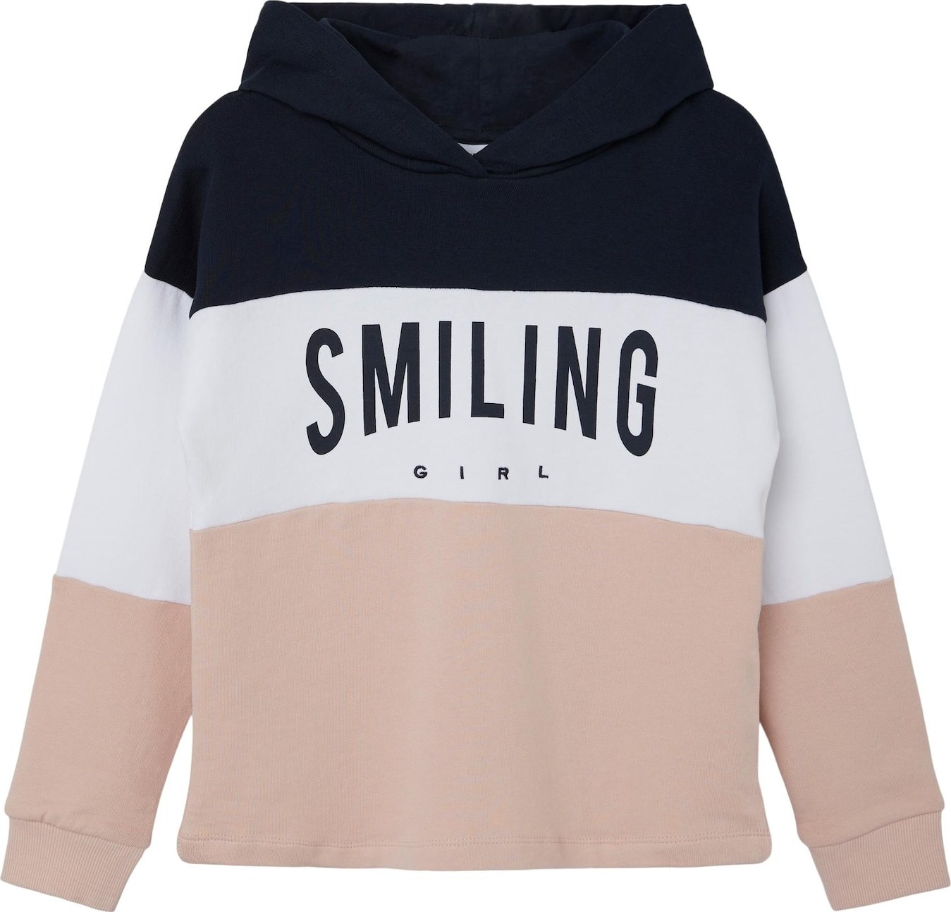 NAME IT Mikina 'Arlie' námořnická modř / pudrová / offwhite