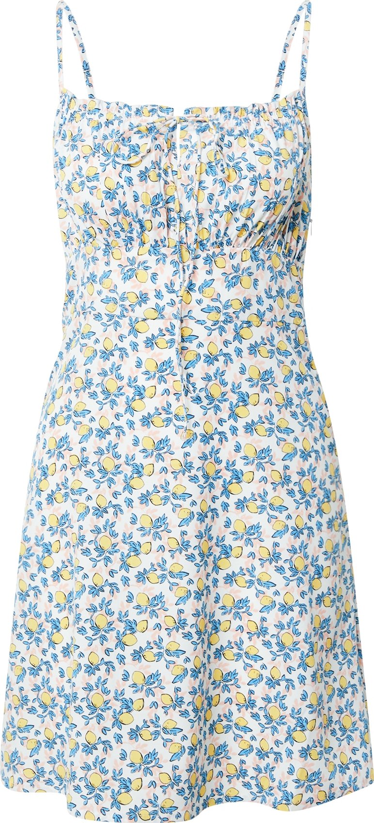 NEON & NYLON Letní šaty azurová / pastelově žlutá / meruňková / černá / bílá