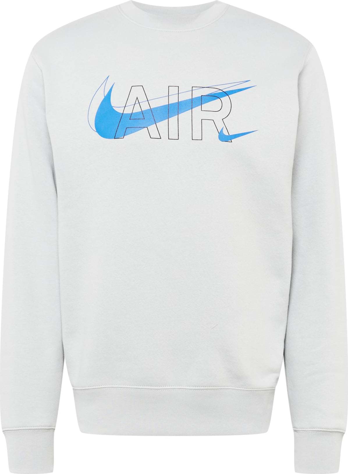 Nike Sportswear Mikina tyrkysová / nebeská modř / světle šedá / černá