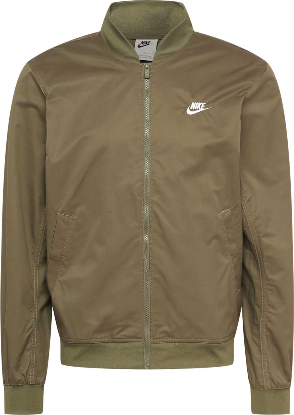 Nike Sportswear Přechodná bunda olivová / bílá