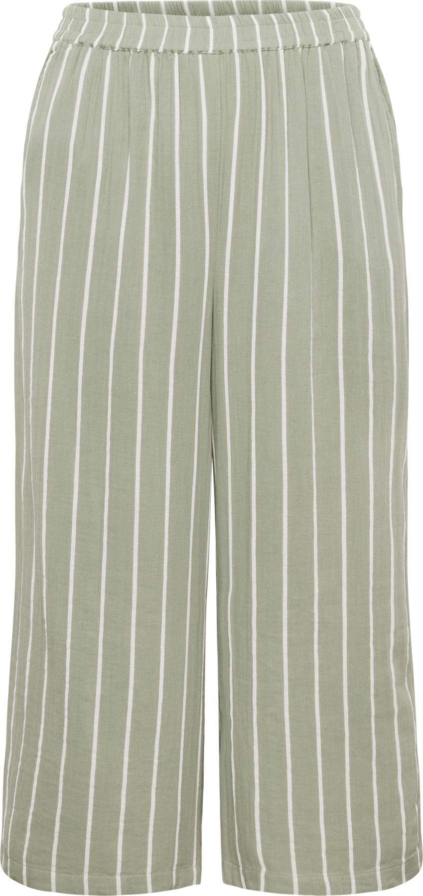 ONLY Carmakoma Kalhoty pastelově zelená / bílá