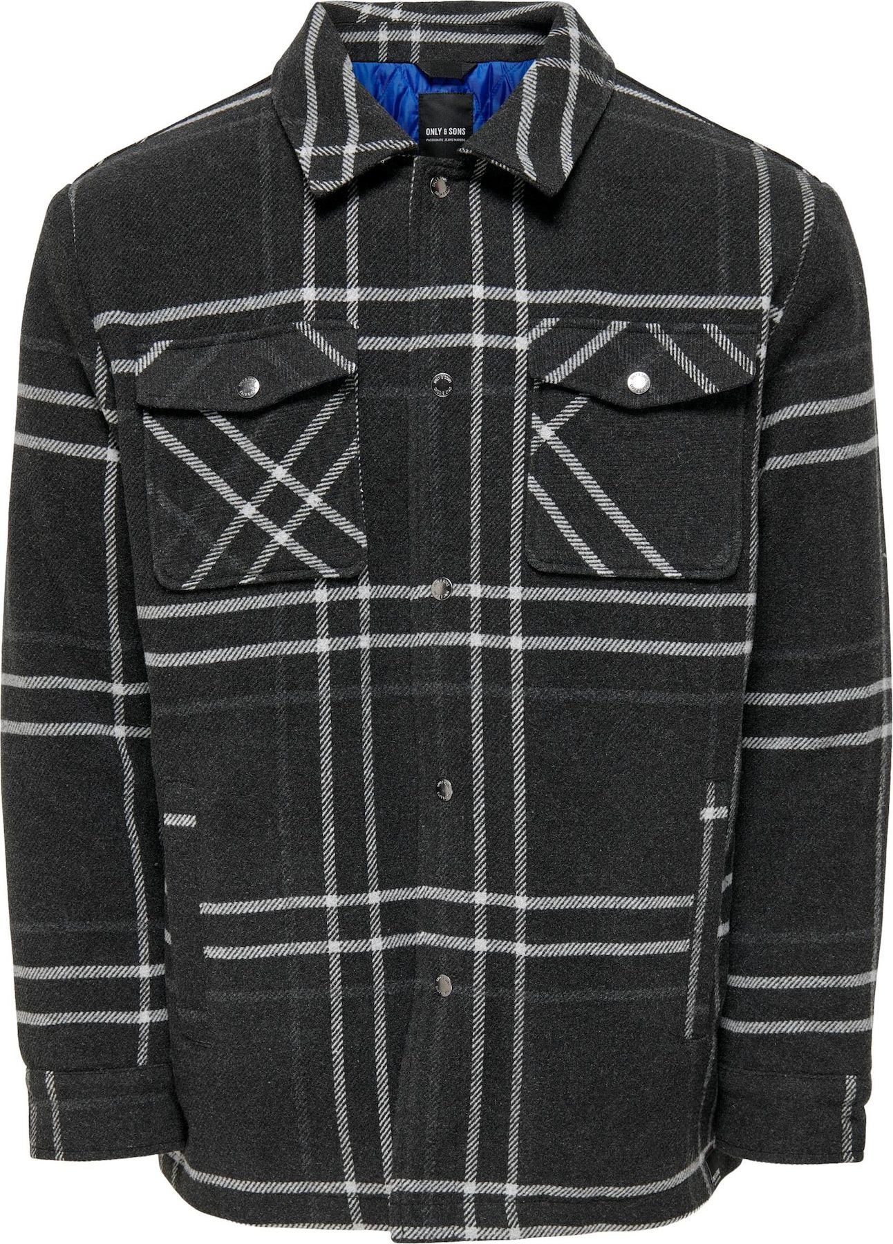 Only & Sons Přechodná bunda 'Creed' černá / bílá