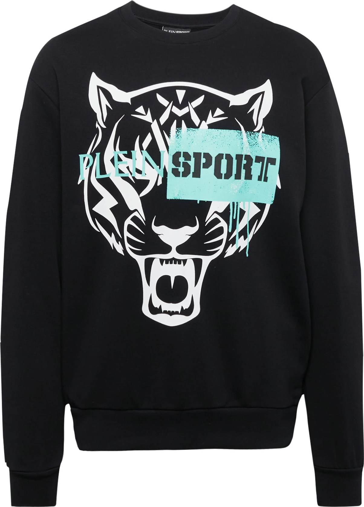 Plein Sport Mikina mátová / černá / bílá