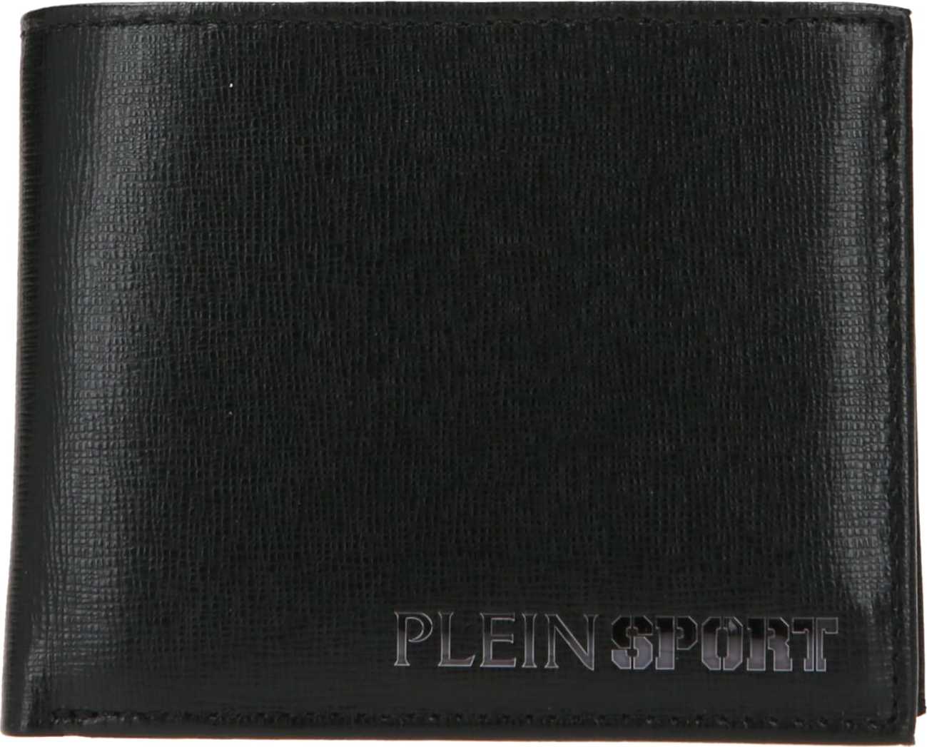 Plein Sport Peněženka 'BILLFOLD' stříbrně šedá / černá