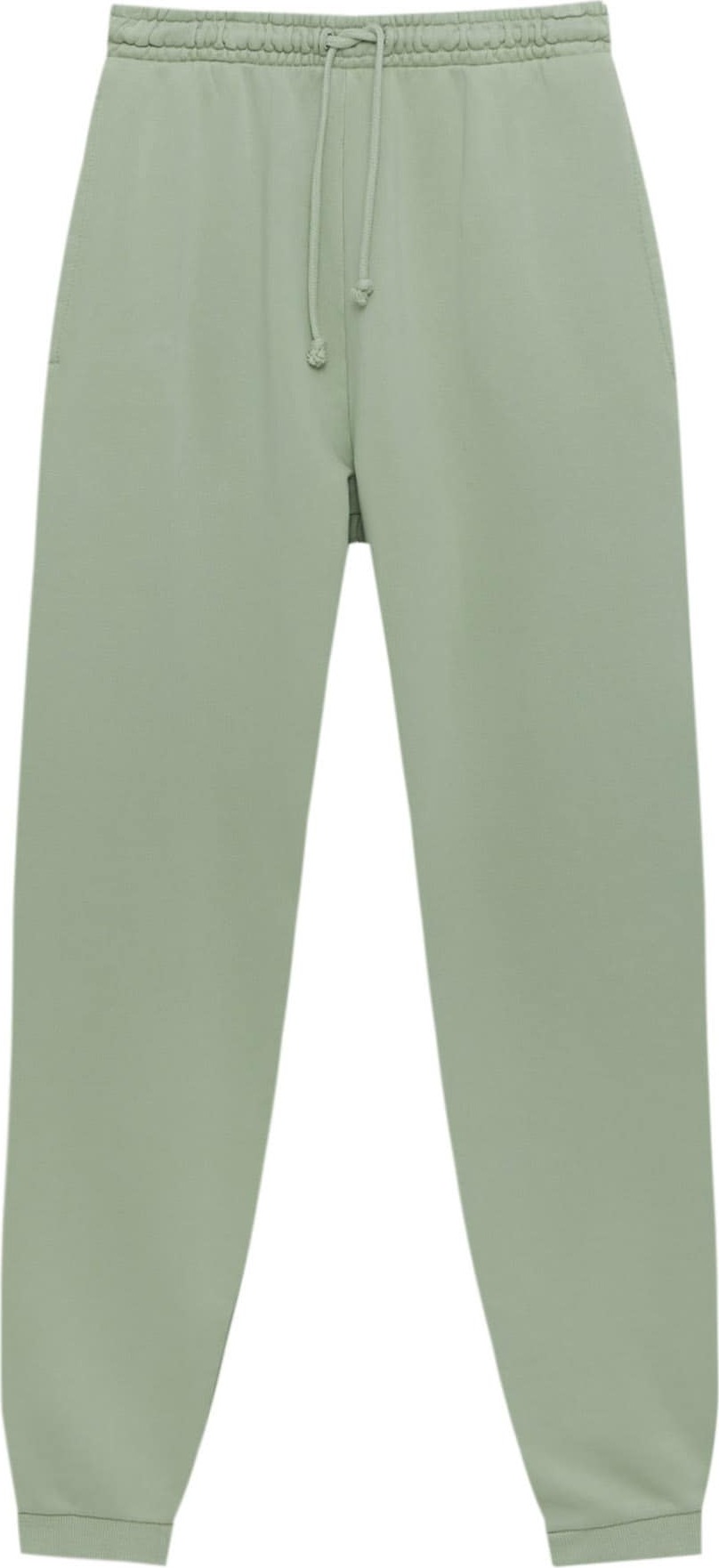 Pull&Bear Kalhoty pastelově zelená