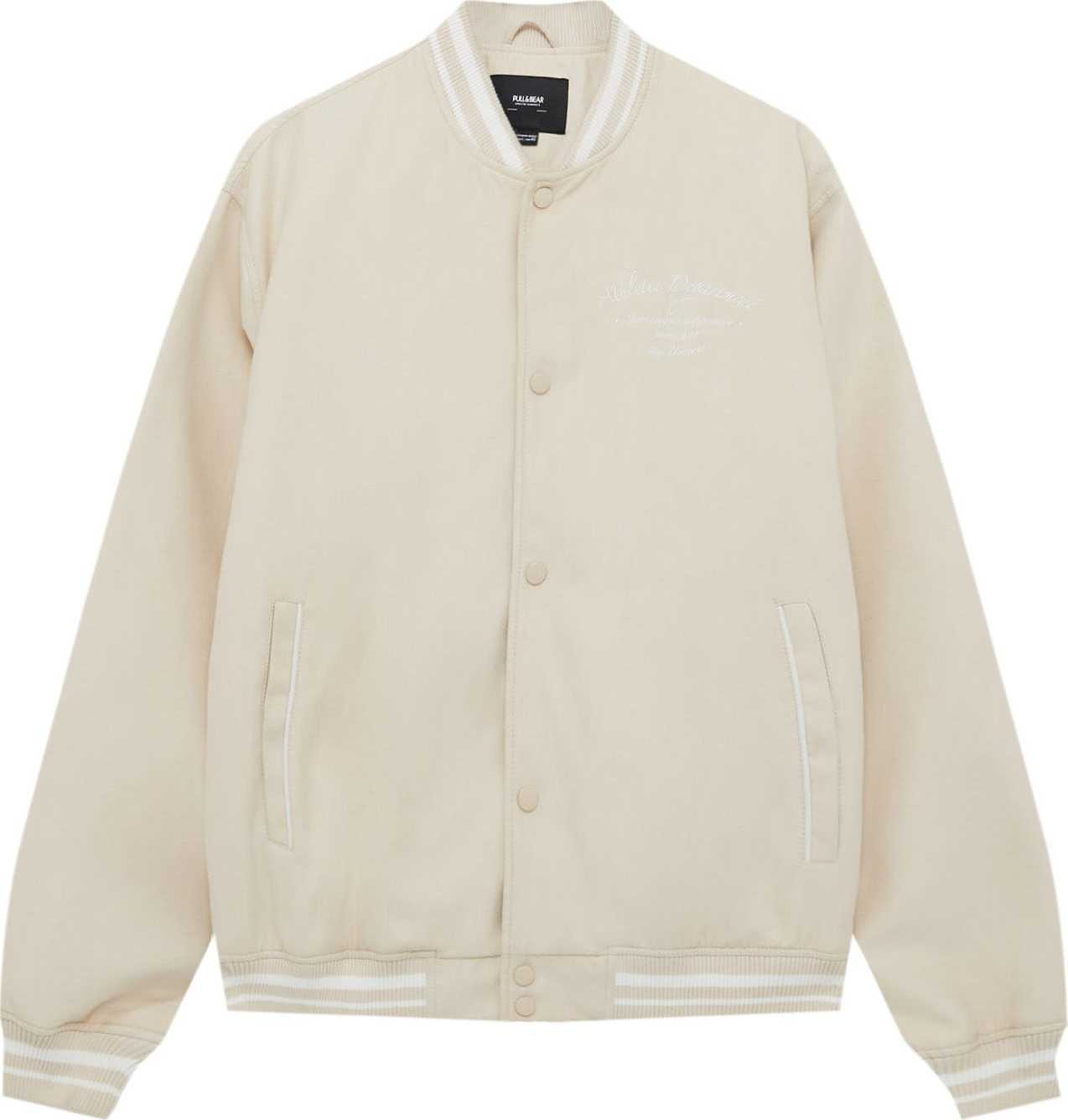 Pull&Bear Přechodná bunda velbloudí / vínově červená