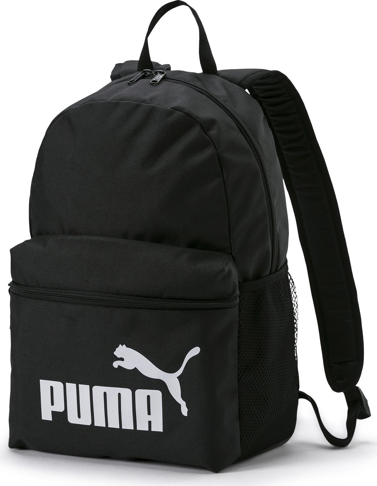 PUMA Sportovní batoh 'Phase' černá / bílá