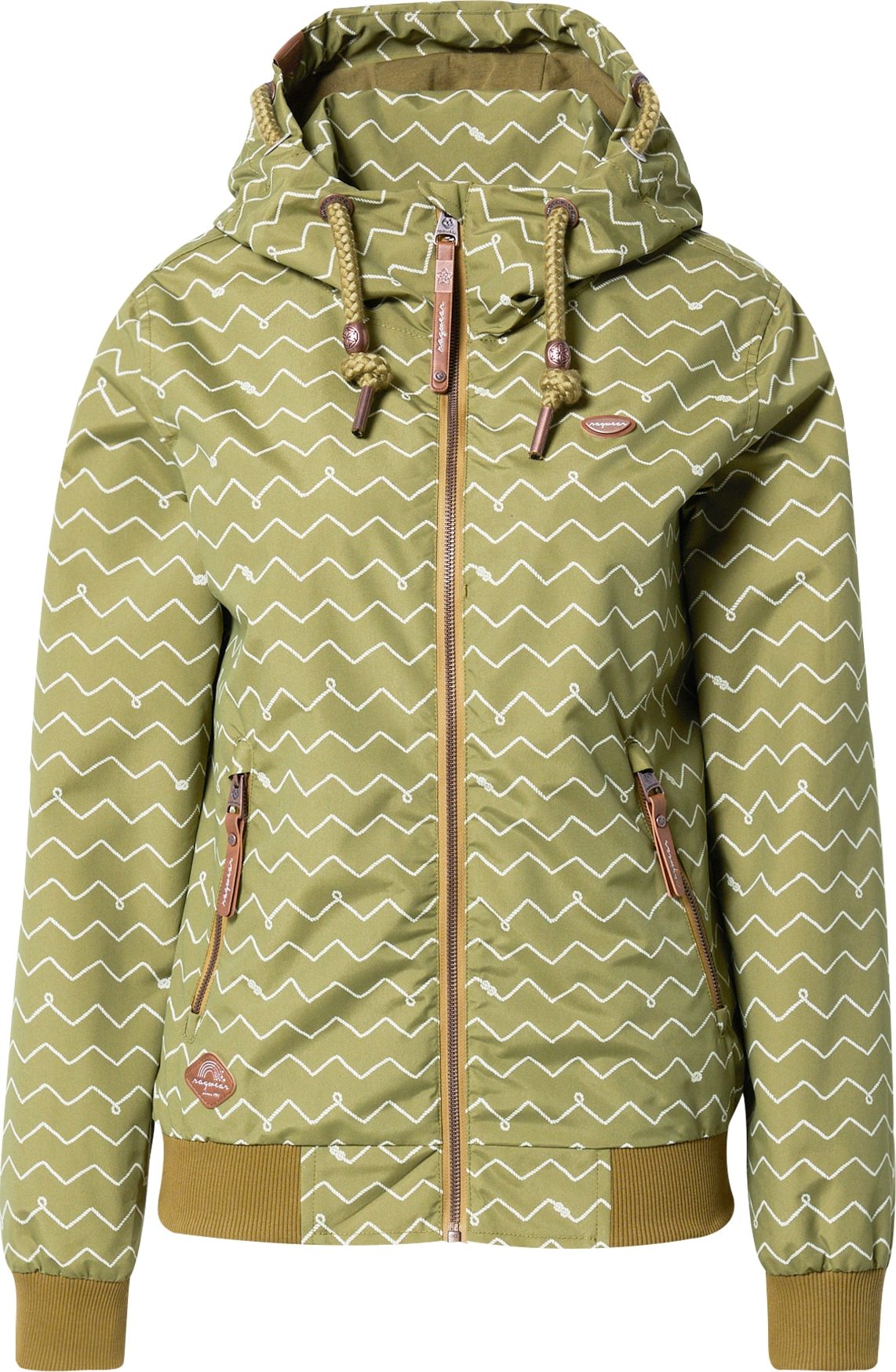 Ragwear Funkční bunda 'Nuggie' olivová / bílá