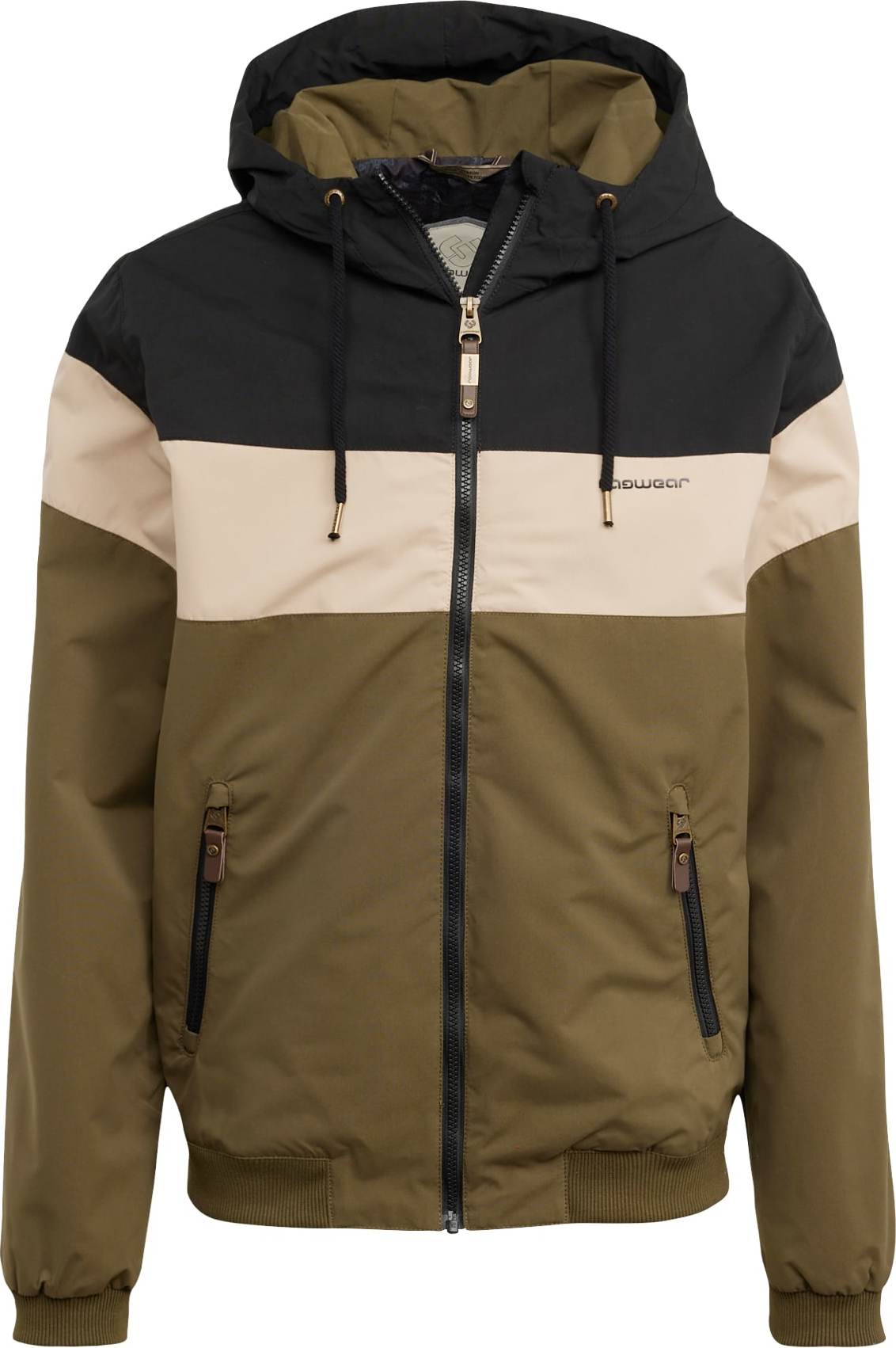Ragwear Přechodná bunda 'JAYCE' béžová / olivová / černá