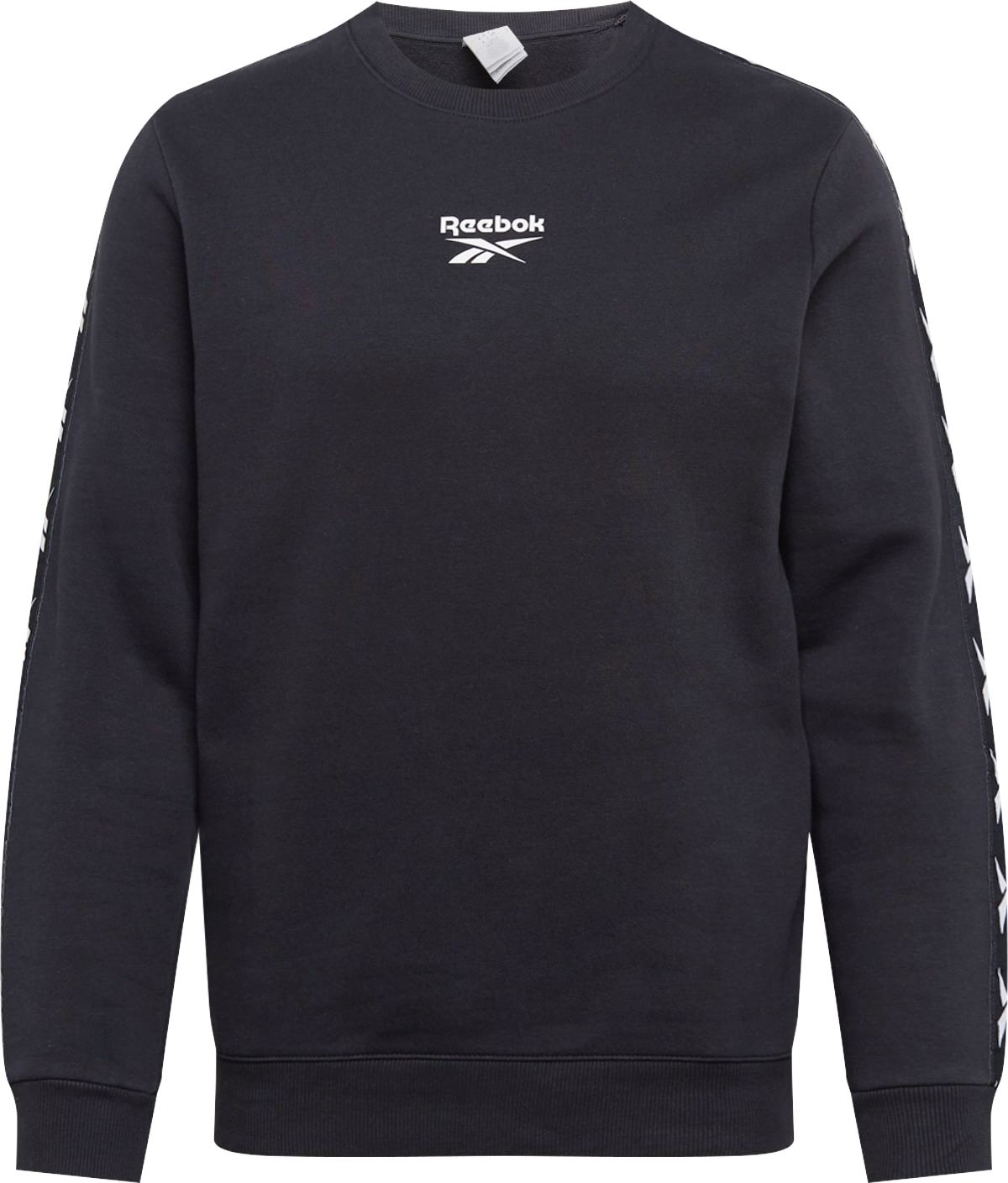 Reebok Sport Sportovní mikina černá / bílá